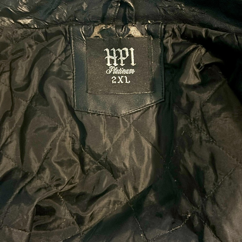 HPI platinum faux leather jacket